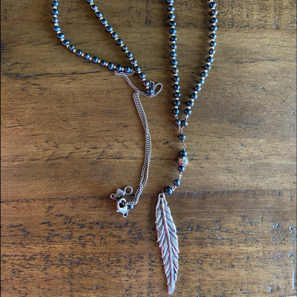 Chan Luu feather necklace